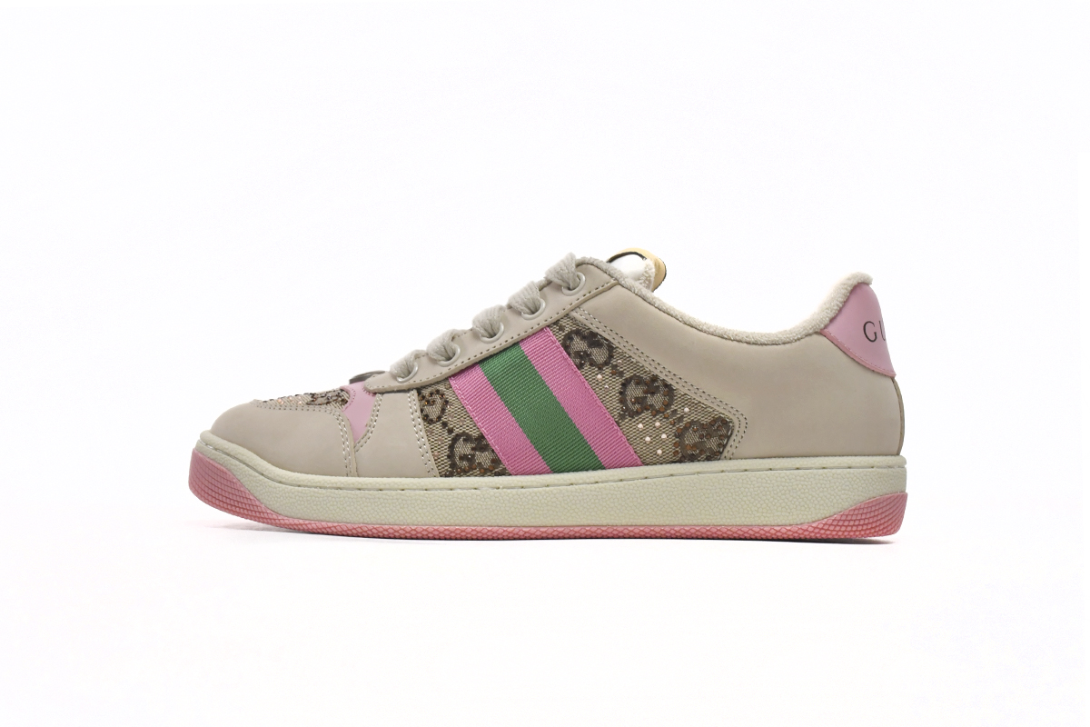 Gucci Wmns GG Screener 'GG Canvas - Beige Pink' 677423 9SFR0 2587 - High-end Fashion Footwear for Women