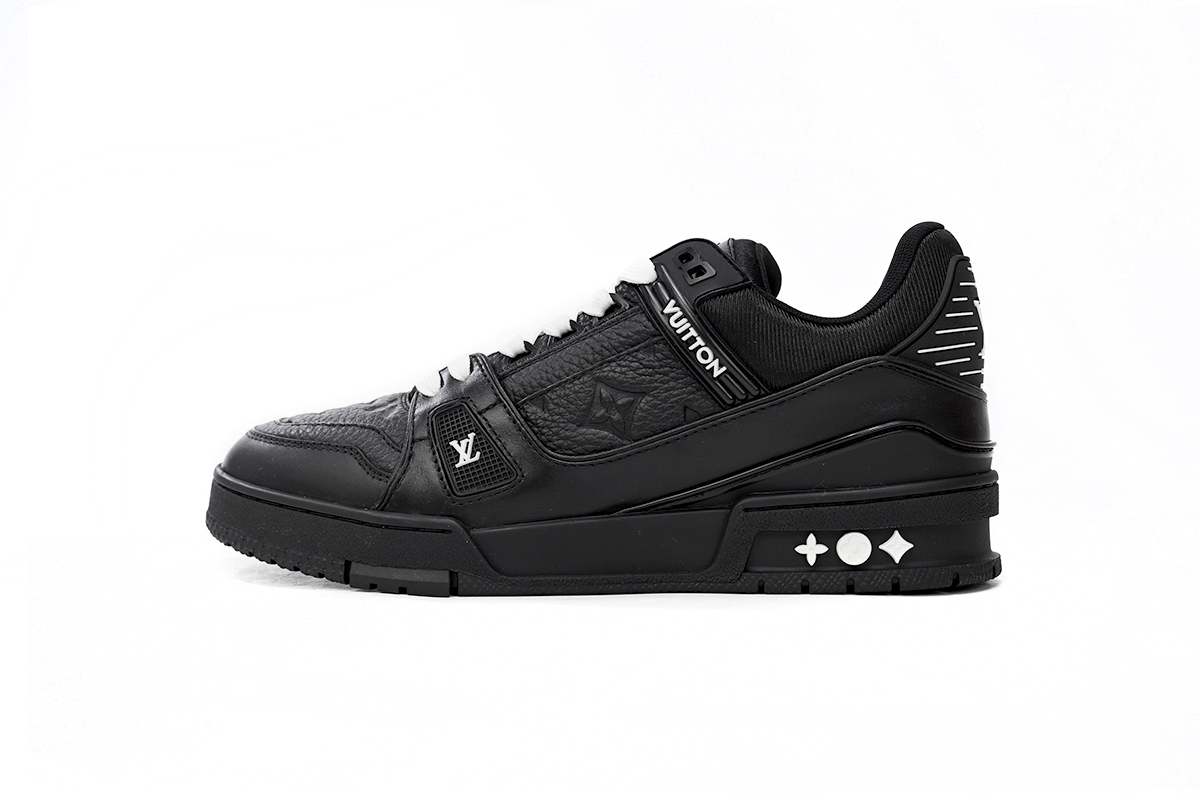Louis Vuitton Trainer Black Embossed Monogram 1AAREY - Trendy Designer Sneakers