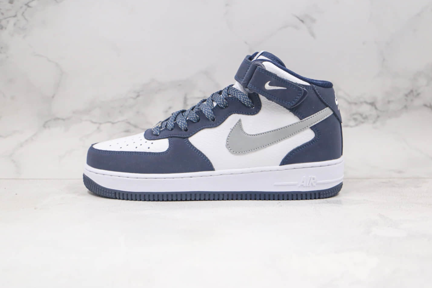 Nike Air Force 1 07 Mid Navy White Grey Blue Shoes AQ2263-115 - Stylish and Versatile Sneakers