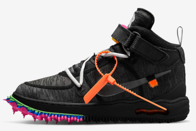 Shop the Coveted Off-White x Nike Air Force 1 Mid Black/Clear-Black DO6290-001