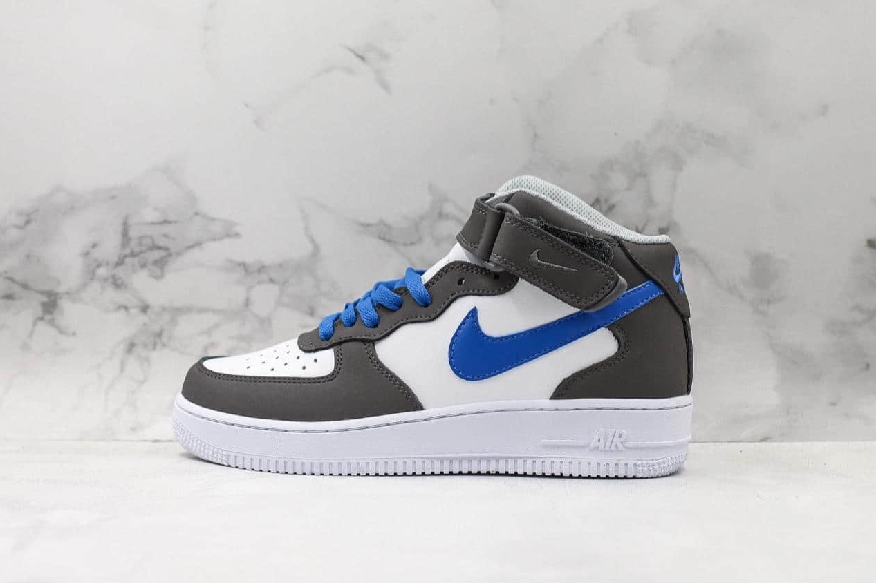 Nike Air Force 1 Mid YOHOOD Dark Grey Blue White Running Shoes 778900-100 | Limited Edition Footwear