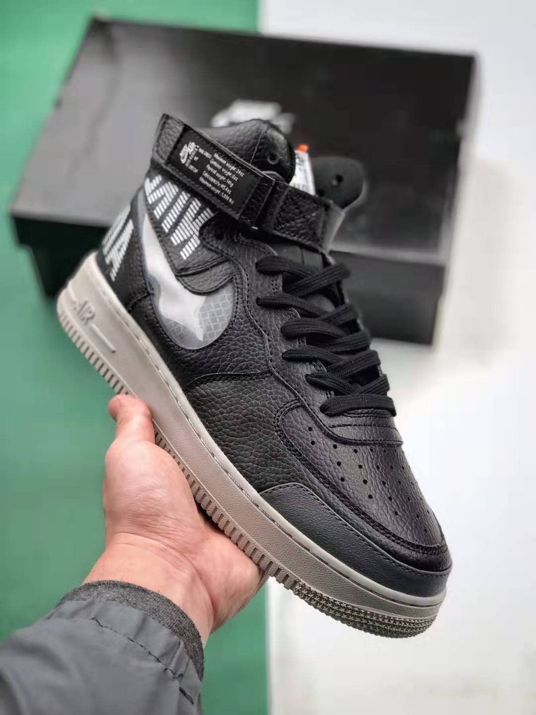 Nike Air Force 1 High 'Under Construction - Black' CQ0449-001: Durable Style for Urban Ready Looks