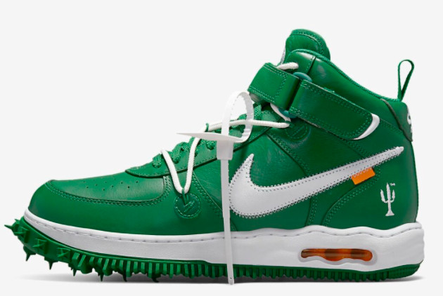 Off-White x Nike Air Force 1 Mid Pine Green/White-White - Limited Release