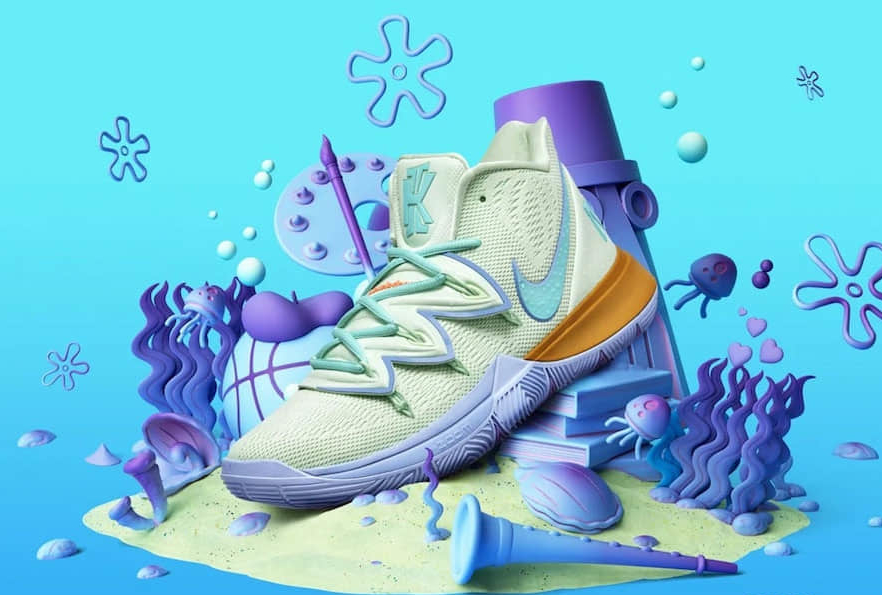 Nike SpongeBob SquarePants x Kyrie 5 'Squidward' CJ6951-300 - Exclusive Collaboration with Iconic Cartoon Character!
